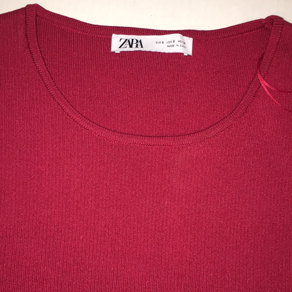 Zara Red Sleeveless Sweater | Size S - Picture 2 of 6